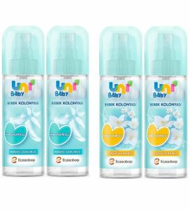 Uni Baby Bebek Kolonyası Bebeksi Kokular 150 ml - 2 Adet + Çiçeksi Kokular 150 ml - 2 Adet