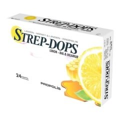 Strep-Dops Limon,Propolis,Bal,Ihlamur Pastil 24 Adet
