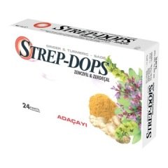 Strep-Dops Zencefil,Zerdeçal,Adaçayı Pastil 24 Pastil