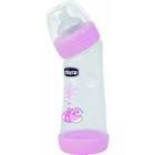 Chicco Eğimli Silikon Biberon 250 ml - Pembe