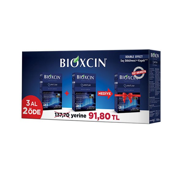 Bioxcin 3 Al 2 Öde Quantum Double Effect Saç Dökülmesi+Kepek Şampuan