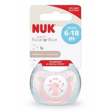 Nuk 736395 Baby Rose & Blue Silikon Emzik 6-18 Ay