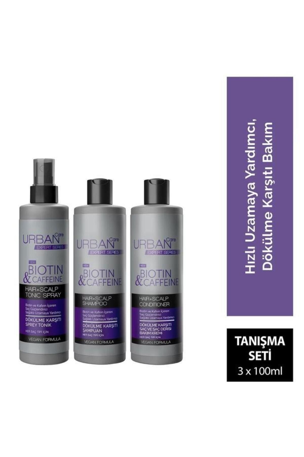 Urban Care Expert Biotin Kafein Dökülme Karşıtı Seyahat Seti 3 x 100 ml