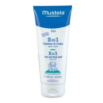 Mustela 2 in 1 Hair and Body Wash 200ml