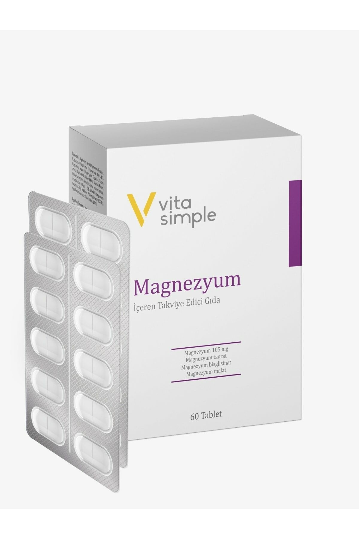 Vita Simple Magnezyum İçeren Takviye Edici Gıda 60 Tablet