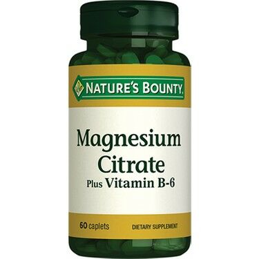 Nature's Bounty Magnesium Citrate Plus Vitamin B-6 60 Tablet