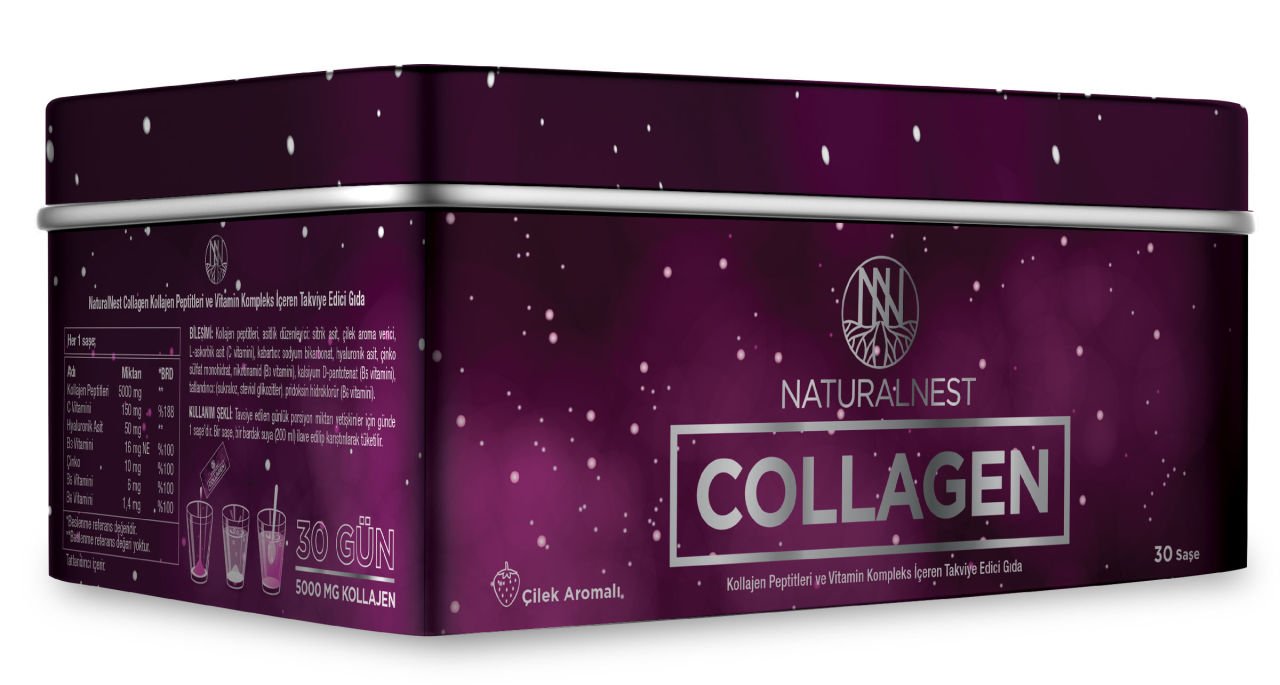 Natural Nest Collagen Çilek Aromalı 30 Saşe