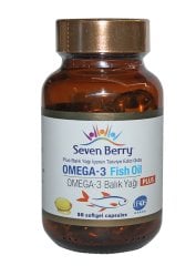 Seven Berry Omega-3 Balık Yağı Plus 50 Softgel Kapsül Cam Şişe
