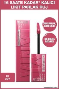 Maybelline Super Stay Vinyl Ink Kalıcı Likit Parlak Ruj - 20 Coy