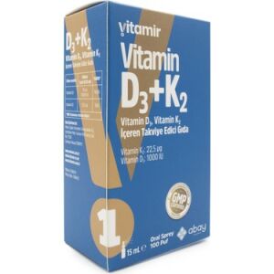 Vitamir D3+K2 Vitamin Sprey 15 ml