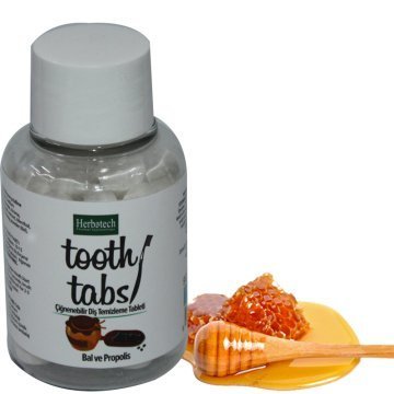 Herbatech Çiğnenebilir Diş Temizleme Tableti-Bal ve Propolis 90 Adet