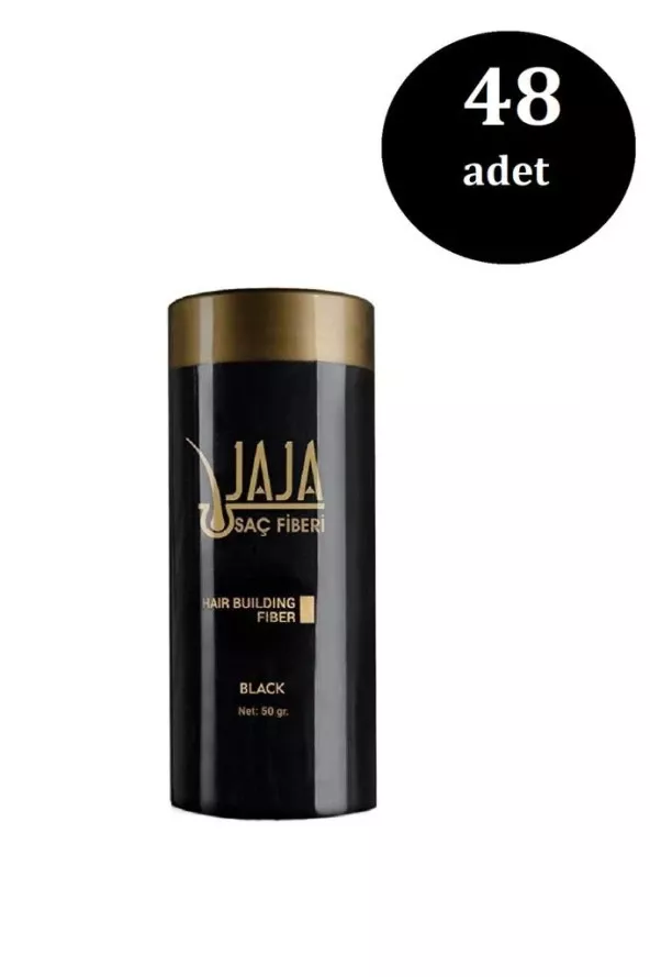 Jaja Saç Fiberi Toz Keratin İçeri Siyah 50 gr - 48 Adet