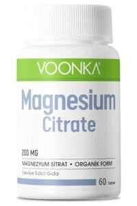 Voonka Magnesium Citrate 200 mg 60 Kapsül