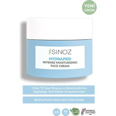 Sinoz Hydrapro Yoğun Nemlendirici Yüz Bakım Kremi Bioferment Aloe Vera Teknolojisi 50 ml