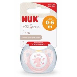 Nuk 726033 Baby Rose & Blue Latex Emzik (Kutulu) 0-6 Ay Pembe