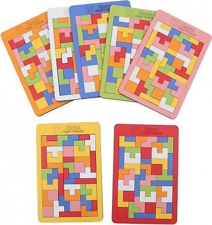 Hamaha Wooden Toys HMH-178 Ahşap Tetris Blokları 6 cm