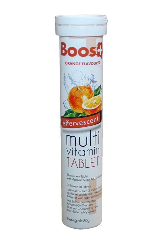 Boos+ Portakal Aromalı Multivitamin 20 Efervesan Tablet