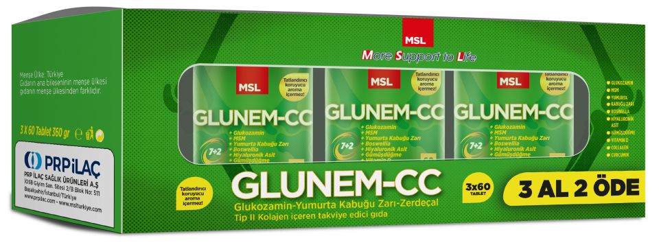 Glunem - CC  3 x 60 Tablet 3 Al 2 Öde