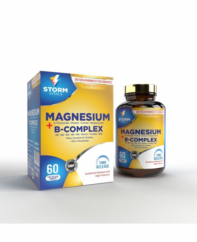 Storm Magnezyum+ B-Kompleks Miyo Inositol Kolin Çinko Pikolinat 60 Tablet