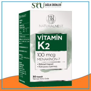 Natural Nest Vitamin K2 (Menaquinone-7) İçeren Takviye Edici Gıda 30 Kapsül