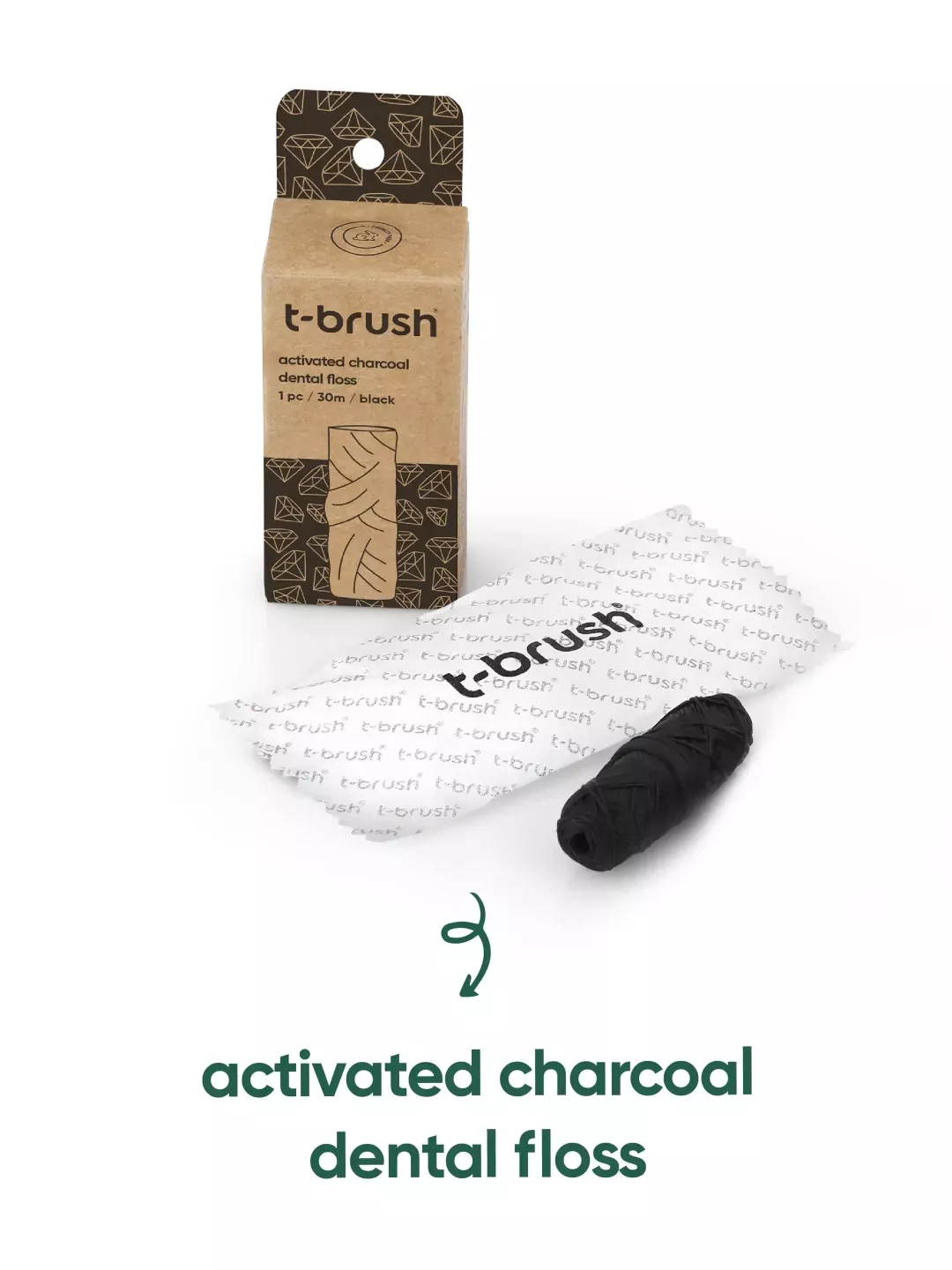 T-Brush Activated Charcoal Diş İpi Refill 30 m