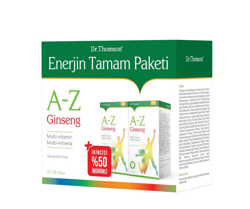 Dr. Thomson A-Z Ginseng 30 Tablet 2'li - Avantajlı Paket