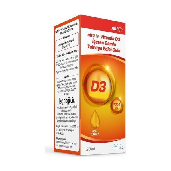 NBT Life Vitamin D3 1000IU Damla 20ml