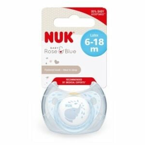 Nuk 734036 Baby Rose & Blue Latex Emzik (Kutulu) 6-18 Ay Mavi