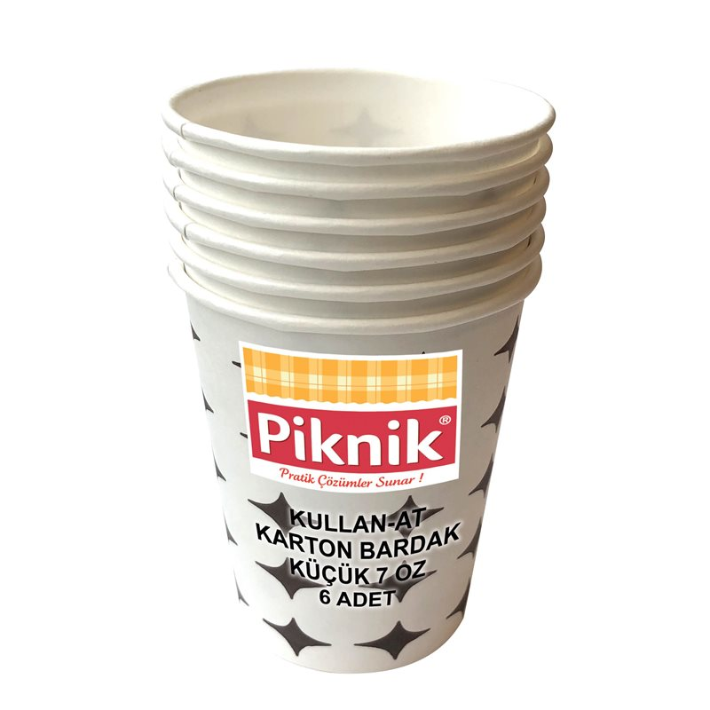 Piknik KullanAt Karton Bardak 7 Oz 50'Li 1976P