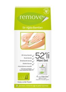 Remove Sir Ağda Bantları İnatçı ve Sık Tüyler 52li Maxi Set