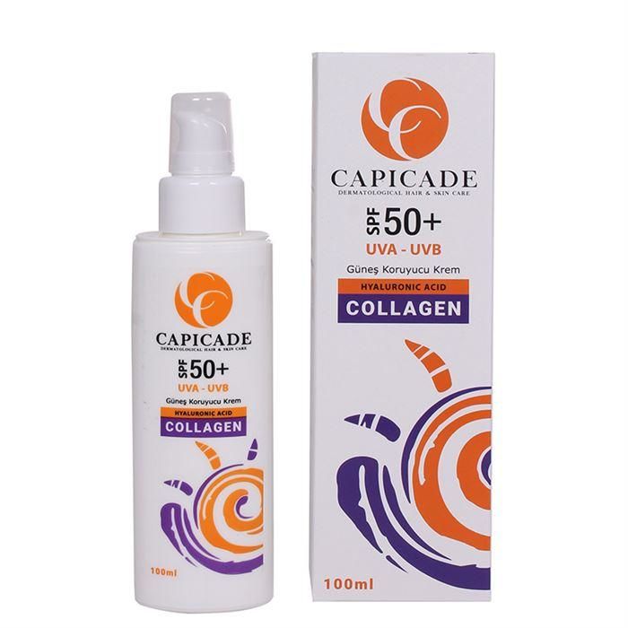 Capicade Güneş Koruyucu Krem Yaşlanma Karşıtı Collagen SPF50+ 100 ml