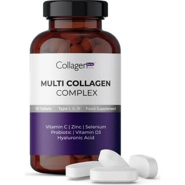 Collagen Forte Platinum Multi Collagen Complex Hyalüronik Asit Çinko Selenyum 90 Tablet