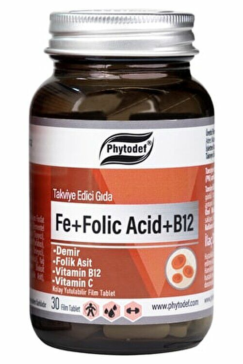 Phytodef Demir Folik Asit Vitamin B12 30 Tablet