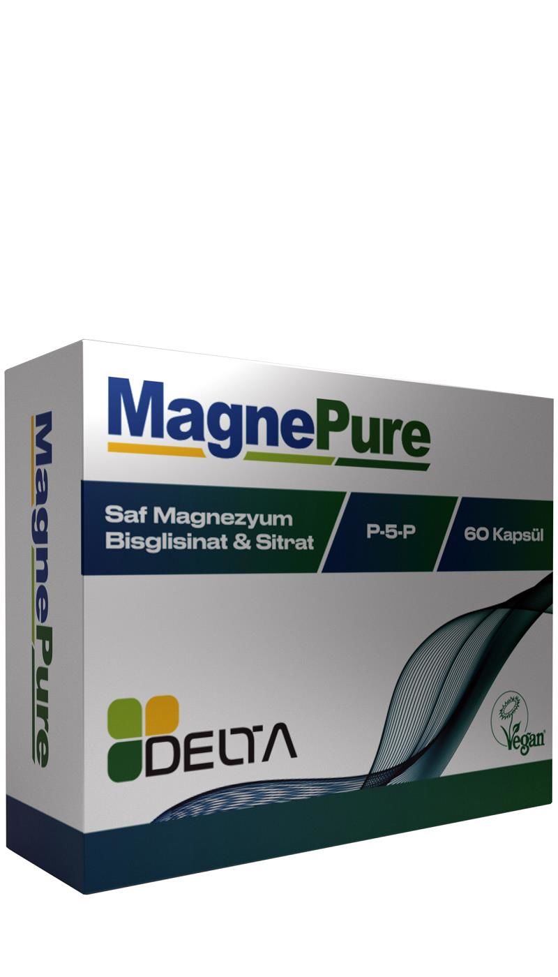 Magnepure Saf Magnezyum Bisglisinat & Sitrat  60 Kapsül