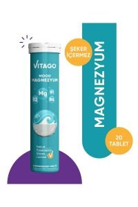 Vitago Mood Magnezyum Vitamin B1+B2 ve B6 İçeren 20'li Efervesan Tablet - 9 Adet