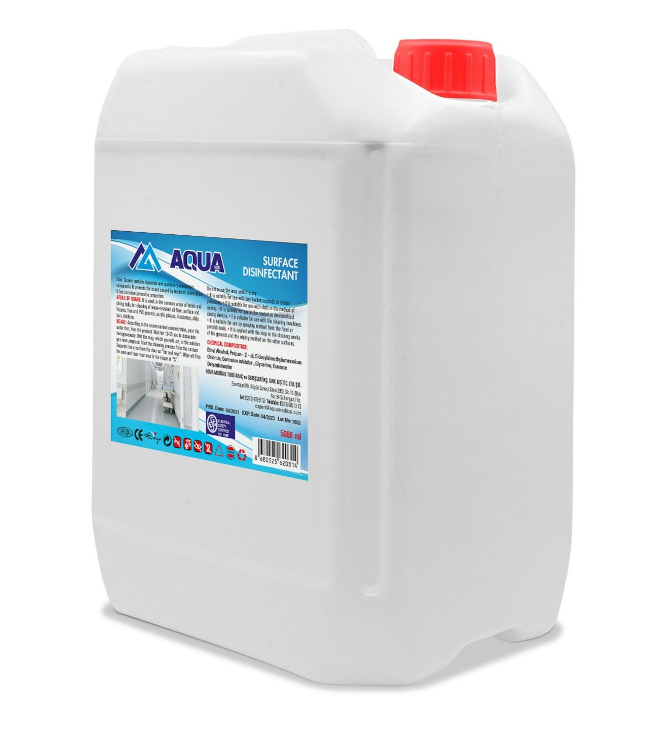 Aqua Alet Dezenfektanı Alkol Bazlı 5000 ml