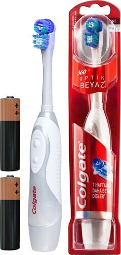 Colgate 360 Optik Beyaz Pilli Diş Fırçası