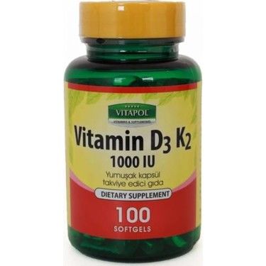 Vitapol Vitamin D3 K2 1000ıu 100 Softgel