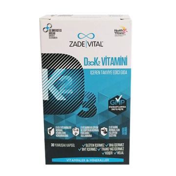 SKT:02/2023 Zade Vital Vitamin D3+K2 30 Kapsül