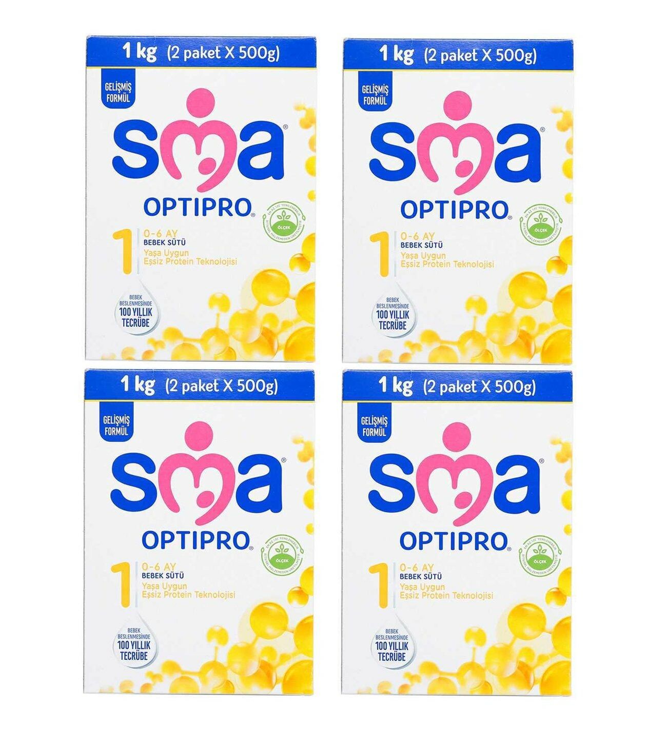 SMA Optipro Probiyotik 1 Bebek Sütü 1000 gr - 4 Adet