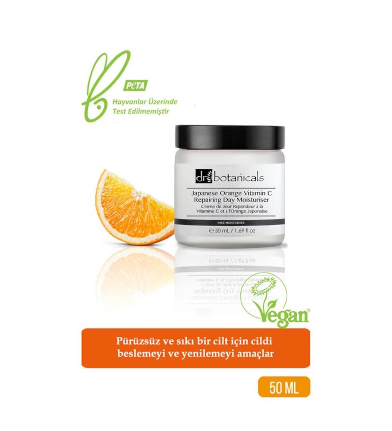 Dr. Botanicals Japon Portakallı C Vitaminli Onarıcı Nemlendirici Gündüz Kremi 50 ml