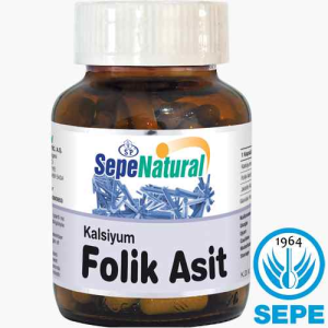 Kalsiyum Folik Asit 90 Kapsül 400 mg Vitamin B9 Folic Acid 400μg Calcium