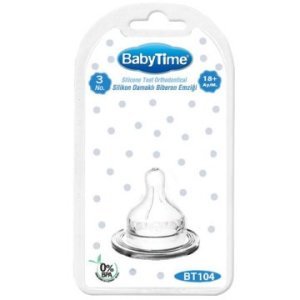 Babytime Silikon Geniş Ağız Biberon Emziği No:3 18+Ay BT104