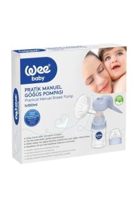 Wee Baby 752 Pratik Manuel Göğüs Pompası 150 ml + Geniş Ağızlı Biberon 180 ml Hediyeli