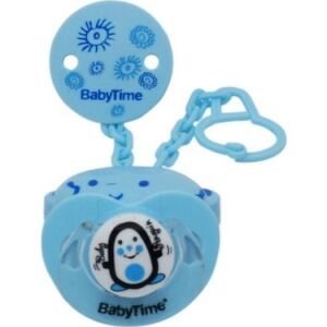 Baby Time BT199 Emzik Saklama Kabı + Askı + Emzik - Mavi/Yeşil