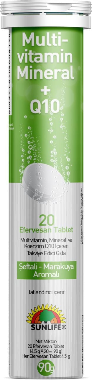 SUNLIFE MultiVitamin Mineral + Q10 20 Efervesan Tablet