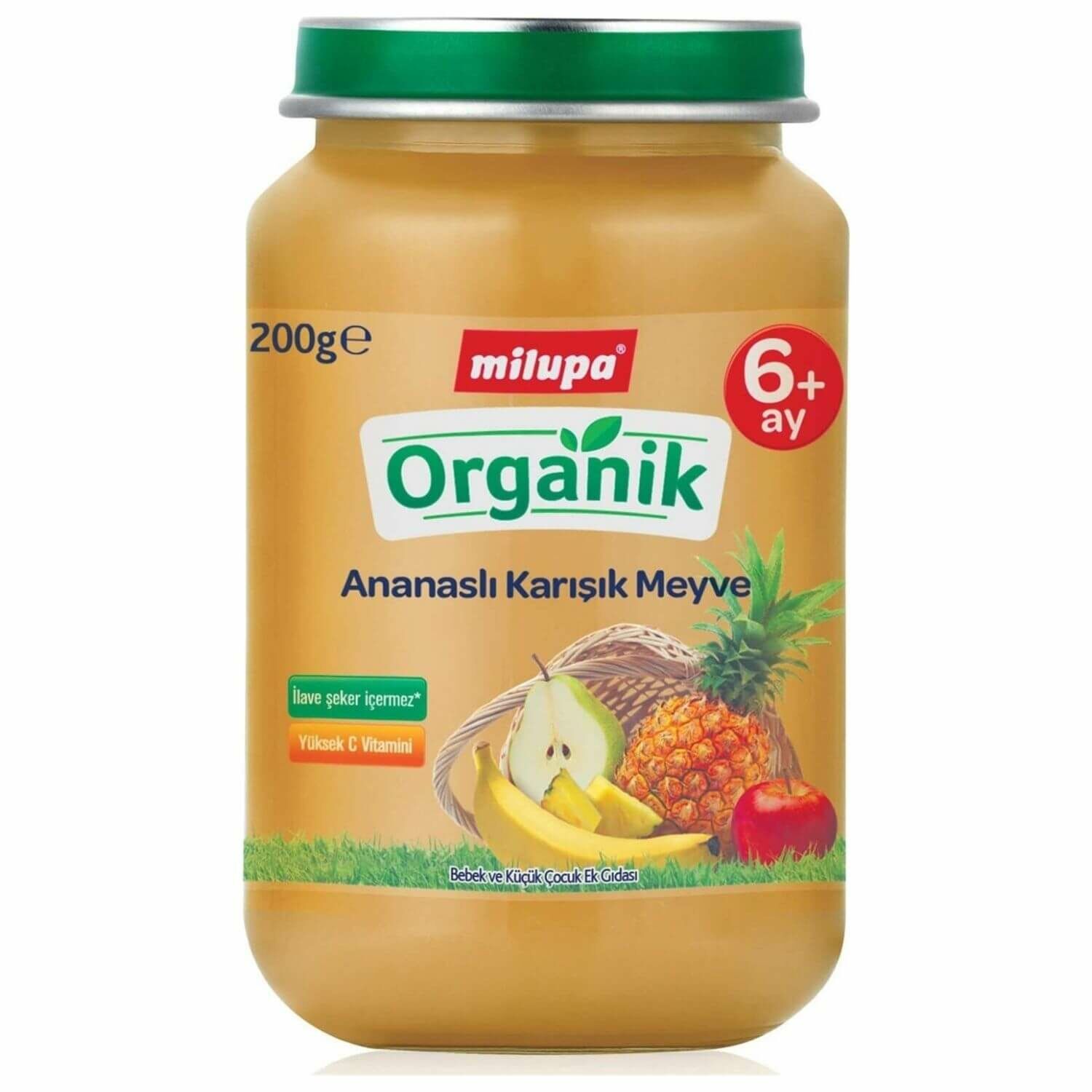 Milupa Organik Ananaslı Karışık Meyve 200 gr