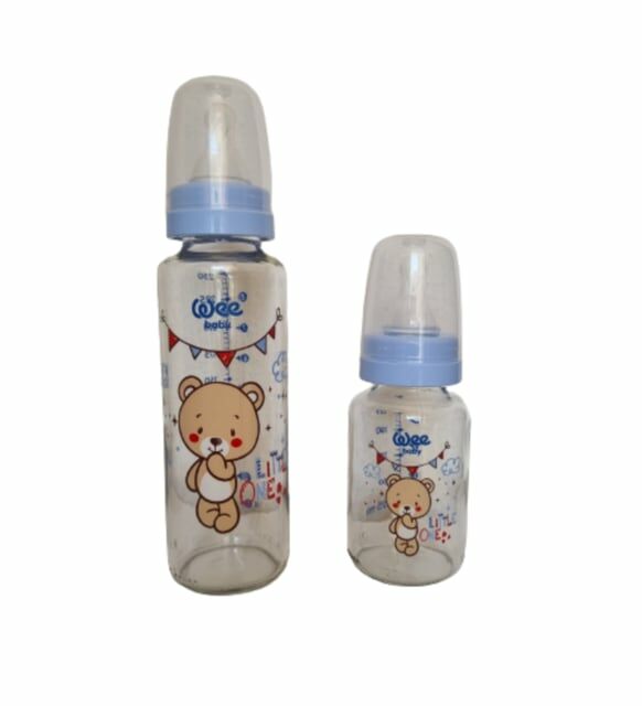 Wee Baby Klasik Cam Biberon Seti 250 ml + 125 ml Mavi