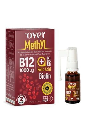 Dr. Over B12 Plus B12 Biotin Folik Asit Vitamin B1 B5 B6 İçeren Takviye Edici Gıda 20 ml