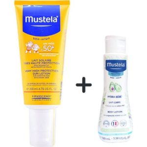 Mustela Güneş Losyonu SPF50 200 ml + Mustela Hydra Bebe 100 ml